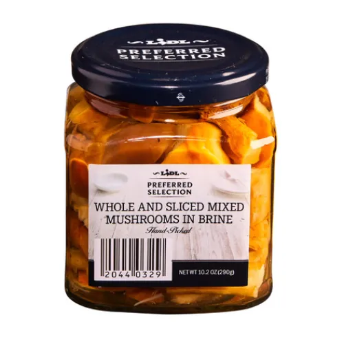 Preferred Selection Whole And Sliced Mixed Mushrooms In Brine^Lidl Outlet