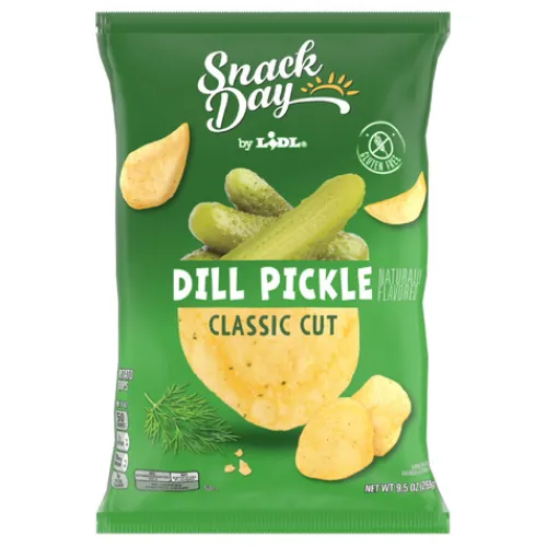 Snack Day Classic Cut Potato Chips, Dill Pickle^Lidl Discount